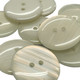 Round Plastic Buttons, Cream - (Pack of 10)